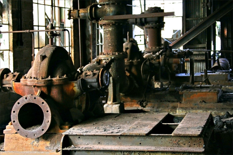 Inside the abandoned Coal Breaker. Shenandoah, Pennsylvania.
