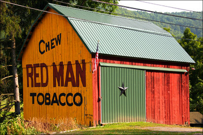 Chew Red Man Tobacco. Roaring Branch, Pa.