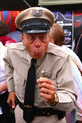 Barney Fife and his bullet. (inpersonator) at the Bloomsburg Fair. Pennsylvania.