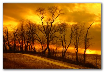Winter sunset.