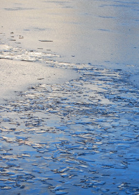 Sunlight on ice