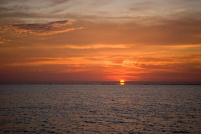 Emerging sun