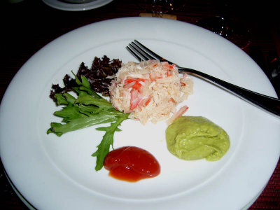 Sept 25 Dinner Seven Seas Crab & Avacado