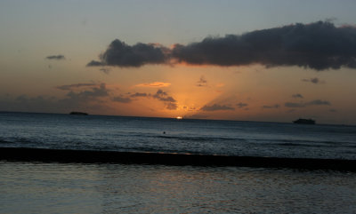 Sunset at waikiki Beach