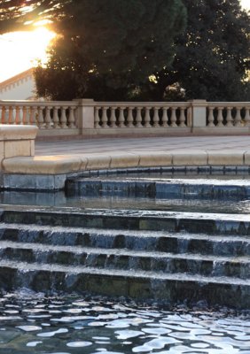 UCLA university fountain