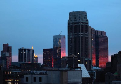 New York City. The magic hour of sunset