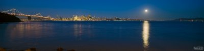 San Francisco Skyline / Moonset
