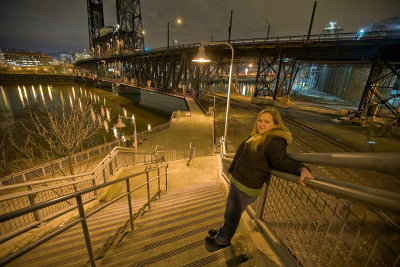 Rebekah Along the Steel Bridge