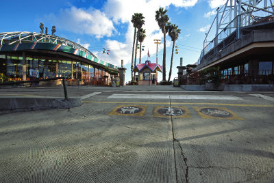 Beach Boardwalk Midway in Winter