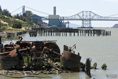 Carquinez Strait - looking west - View from Eckley Pier