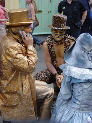 London street performers - resting
