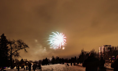 Fireworks in Winter