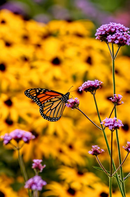 Monarch on Yellow 