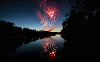 Fireworks Over the River