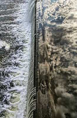 Cloud Reflections and Falling Water
