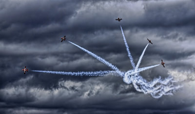Snowbirds and Storm Clouds 