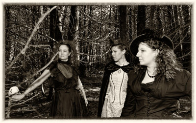 Ladies in the Woods BW