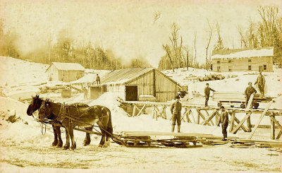 Lumber Mill in Winter