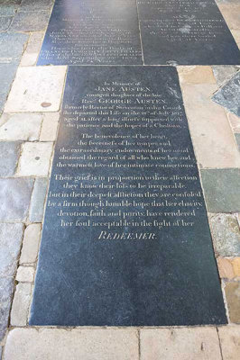 IMG_4795.jpg Jane Austin's gravestone, Winchester Cathedral -  -  A Santillo 2013