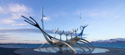 IMG_5238-Edit.jpg Sun Voyager (Icelandic: Sólfar) sculpture by Jón Gunnar Árnason, Reykjavik - © A Santillo 2014