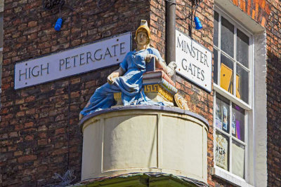 IMG_3530.jpg Statue of Minerva at junction of Stonegate and High Petergate, York - © A Santillo 2011