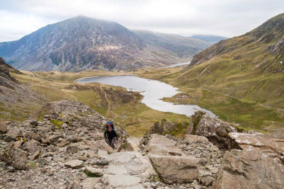 _MG_2569.jpg Llyn Idwal tarn (ascent up through 'The Devil's Kitchen') - Glyder Fawr, Snowdonia - © A Santillo 2009