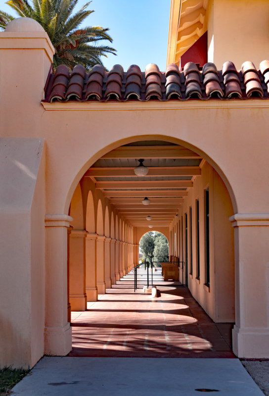 Kelso train depot portico