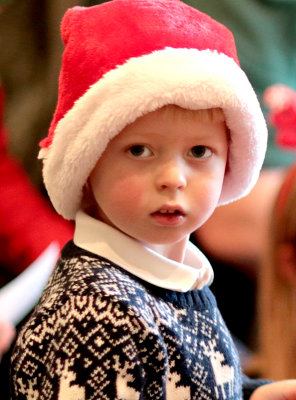 Boy in Santa Hat