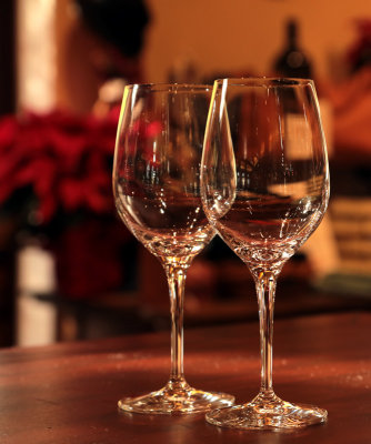Chateau St Jean Christmas wine glasses