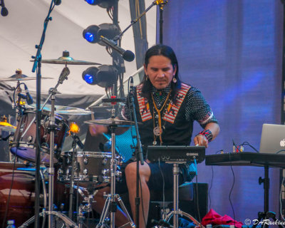Drumming for Buffy St Marie