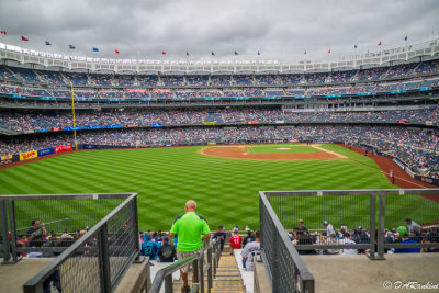 Baseball on a cloudy day
