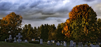 autumn in a cemetery