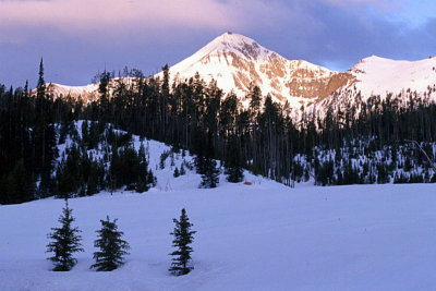 Montana winter scene before