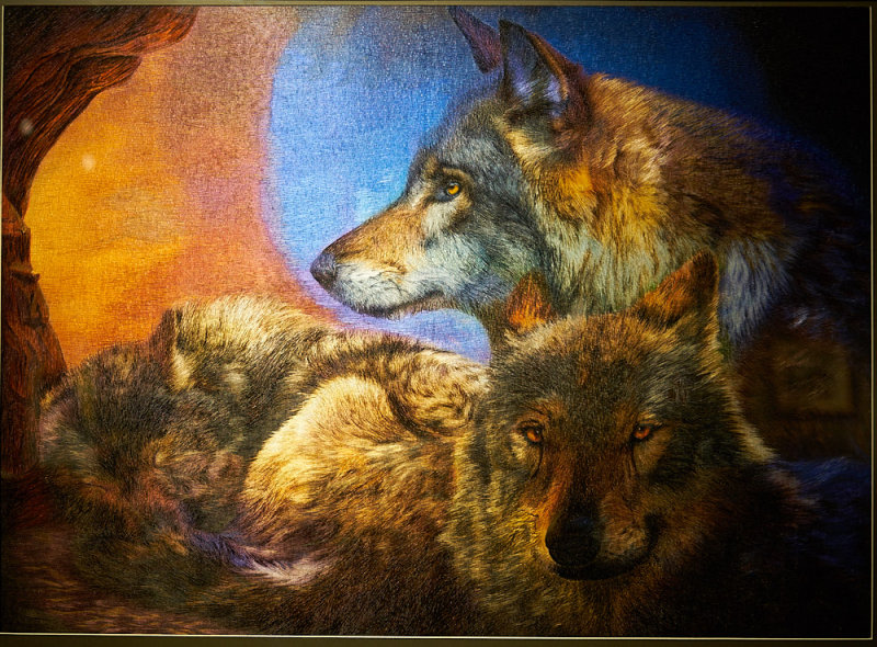 Silk embroidery