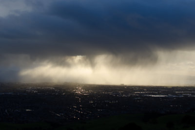 Evening storm over Silicon Valley