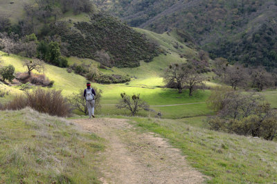 McCorkle Trail descending into the valley