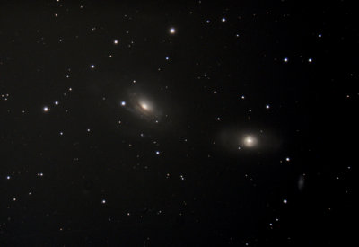 NGC3169/3166/3165 (l-r) - Galaxy grouping in Sextans 23-Mar-2017