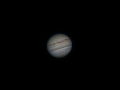 Jupiter with Io and shadow transit ending 30-May-2018, 9:46pm MST