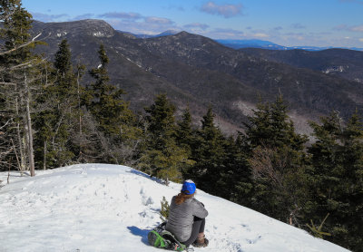 Hiker taking in the view