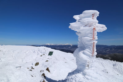 Rime on Moosilauke summit 
