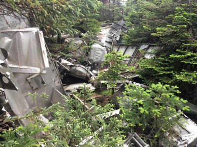 1st view of the plane wreckage 