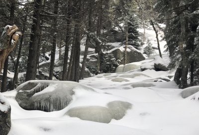 went around the ice bulge to the right