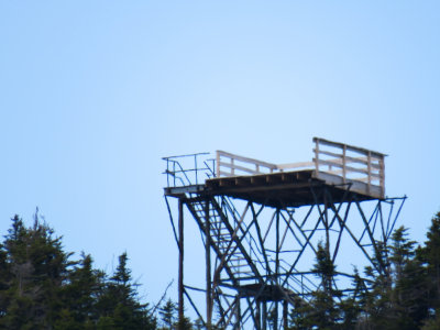 The fire tower with the broken railing