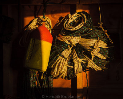 Lobster tackle at sunset