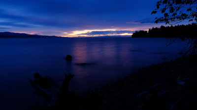 Flathead lake, twilight