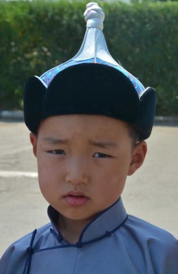 Dressed up for summer festival in Mongolia