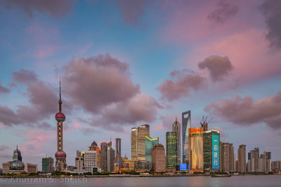 The Bund Sunset - Shanghai, China - August 2012