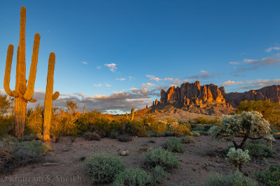 Lost Dutchman State Park Sunset, Phoenix, Arizona - December 2014