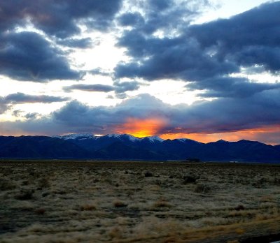 Sunset in the Nevada Desert.