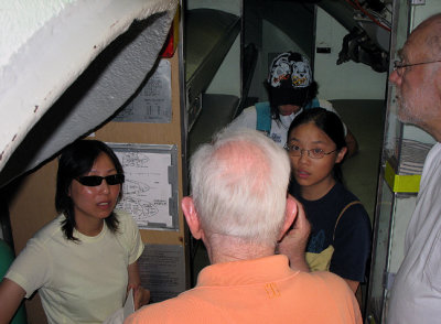 Visitors, showing scale of interior space